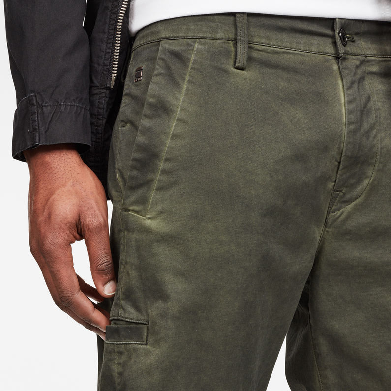 G-STAR® Bronson Straight Tapered Pants Green detail shot