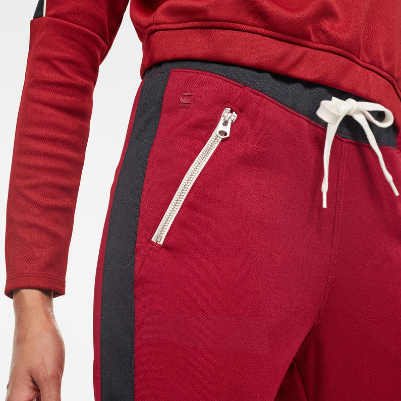 G-Star RAW® Stripe Slim Track Sweatpants Red detail shot