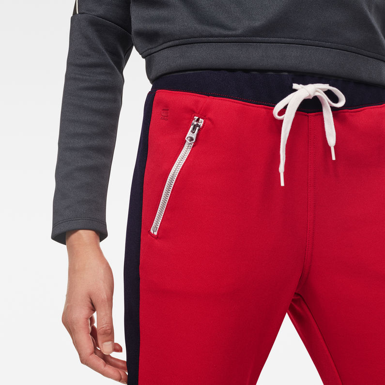 G-Star RAW® Stripe Slim Track Sweatpants Rot detail shot