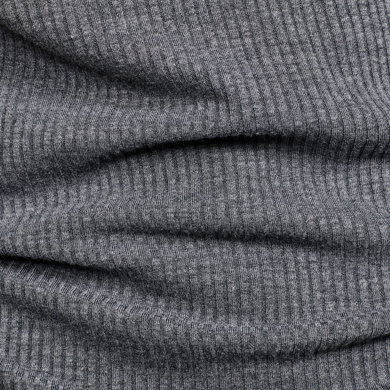 G-Star RAW® Mysid Slim Granddad T-Shirt Black fabric shot