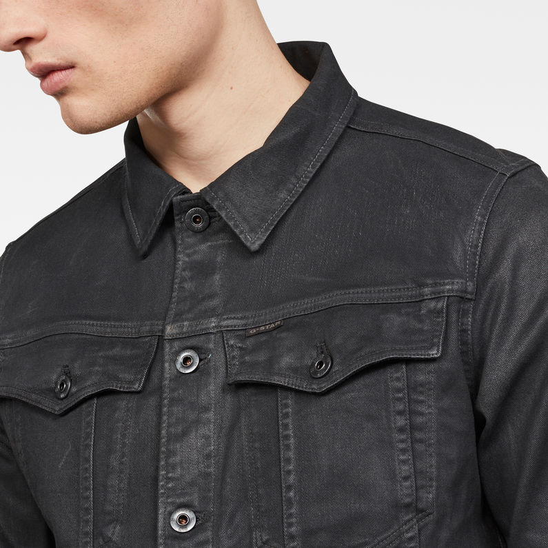 G-Star RAW® 3301 Deconstructed 3D Slim Jacket Donkerblauw detail shot