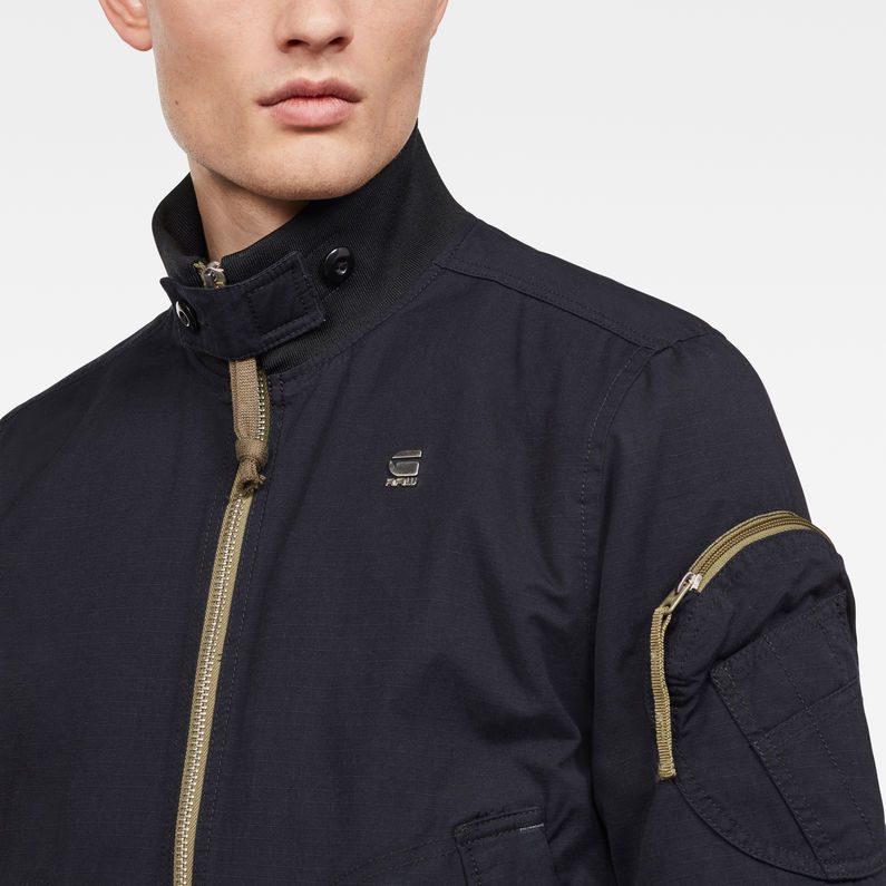 G-Star RAW® Bolt Zip Bomberjacke Dunkelblau detail shot