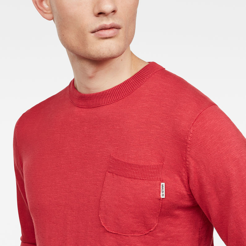 G-Star RAW® Core Pocket Knit Red detail shot