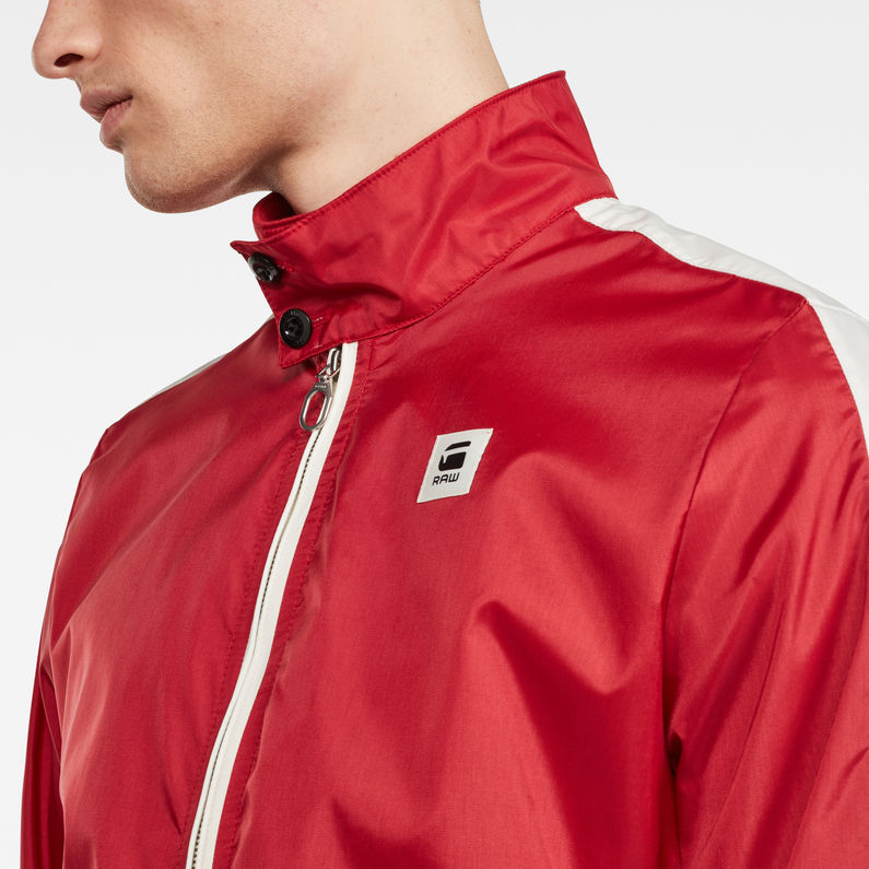 G-Star RAW® Meson Biker Overshirt Red detail shot