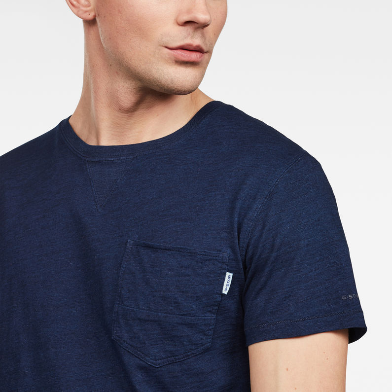 G-Star RAW® Muon Pocket T-Shirt Dark blue detail shot