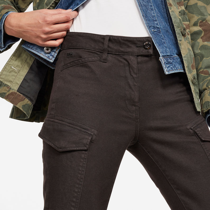 G-Star RAW® Blossite Army High Skinny Trousers Schwarz detail shot
