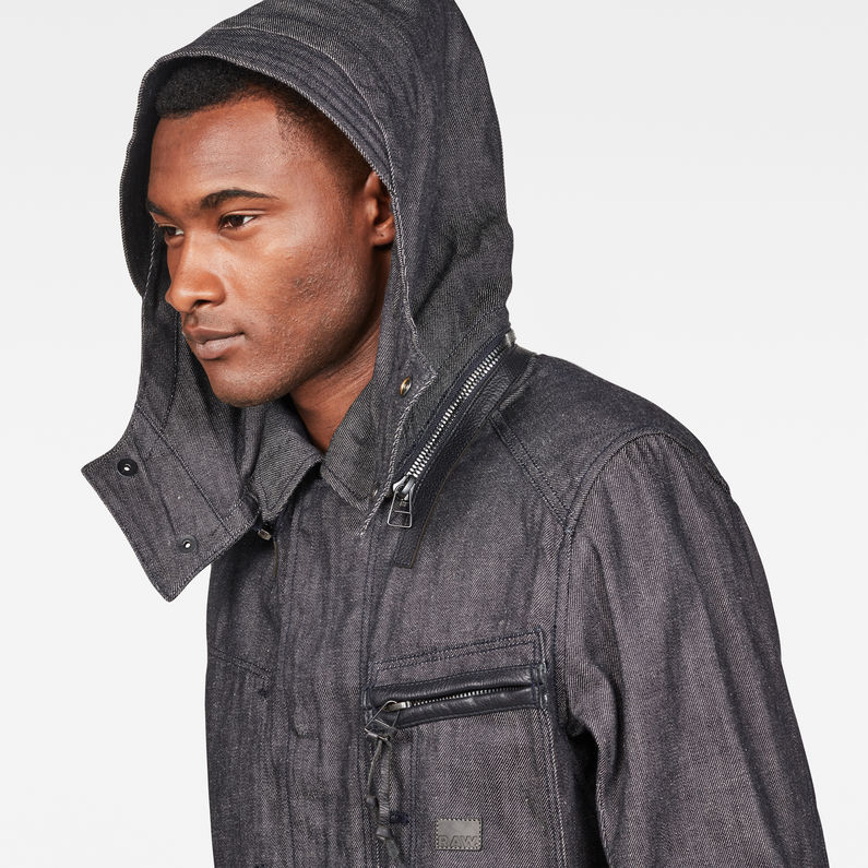 G-Star RAW® Manteau Faeroes GSRR Bleu foncé detail shot
