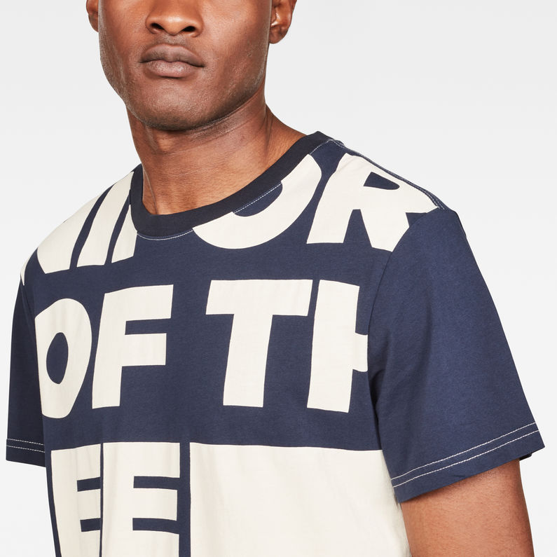 G-Star RAW® Camiseta Graphic 11 Azul oscuro detail shot