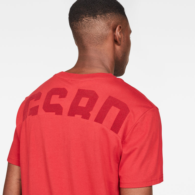 G-Star RAW® Graphic 19 Pocket T-shirt Red detail shot