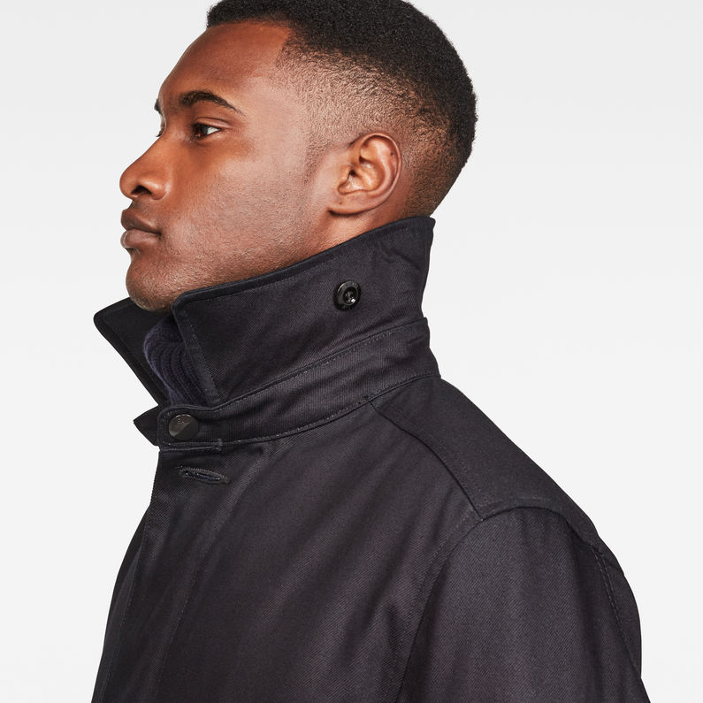 G-STAR® Short James Trench Dark blue detail shot