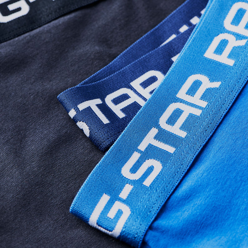 G-Star RAW® Classic Trunks 3-Pack Medium blue detail shot
