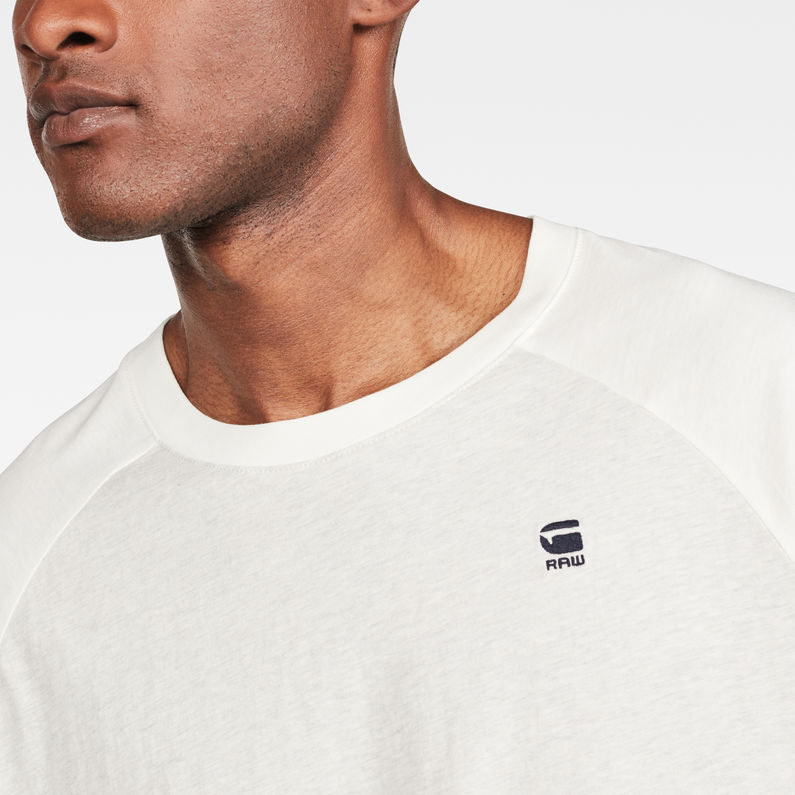 G-Star RAW® Ore Raglan Loose T-Shirt Weiß detail shot