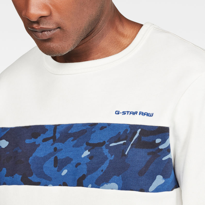 G-Star RAW® Core Camo Block  Sweatshirt Beige detail shot