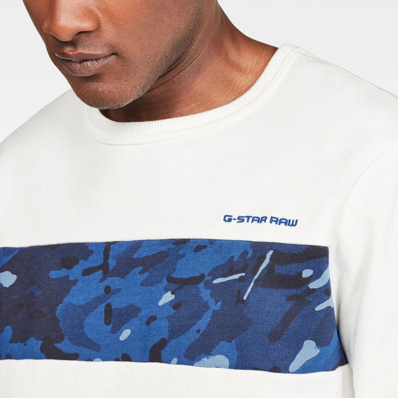 G-Star RAW® Sweatshirt Core Camo Block Beige detail shot