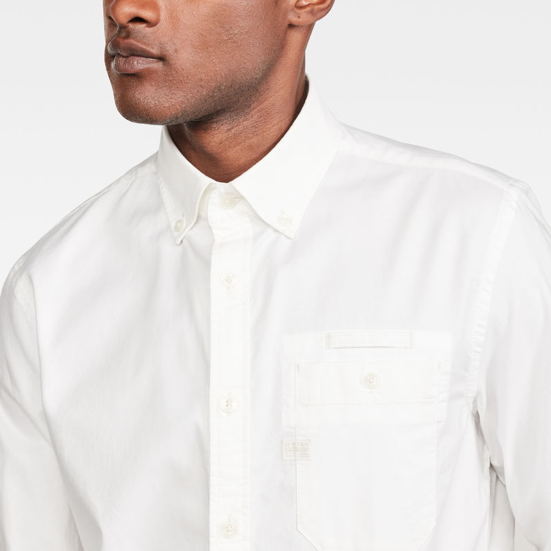 G-Star RAW® Bristum Button Down Pocket Slim Shirt White