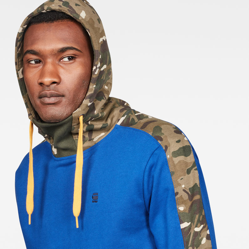 G-Star RAW® Meson Core Hooded Sweat Medium blue detail shot