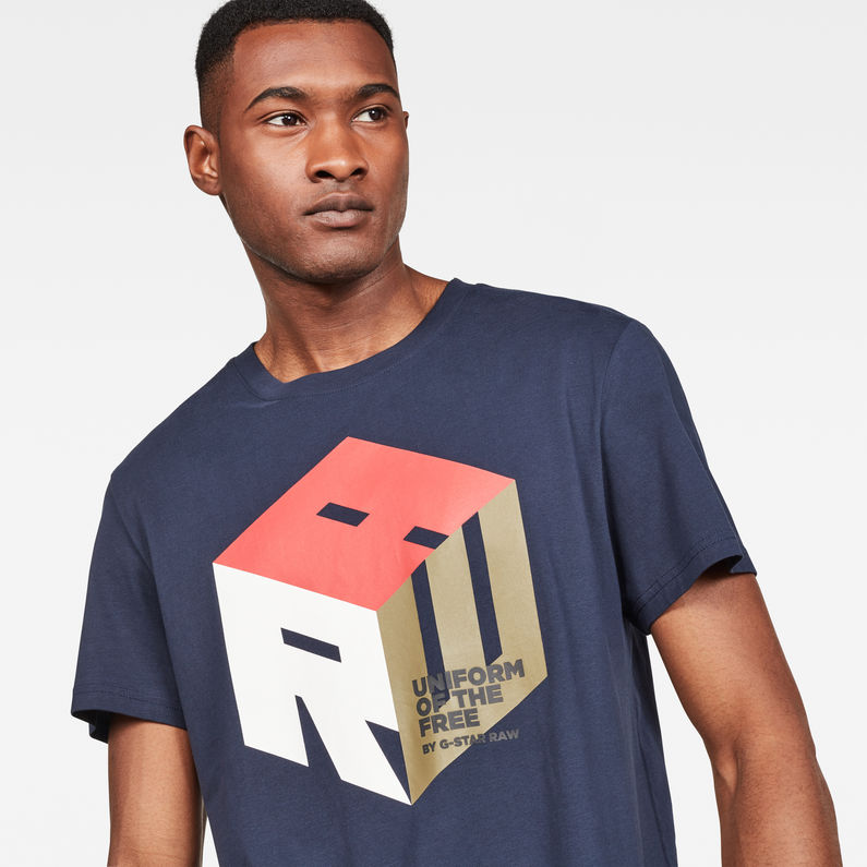 G-Star RAW® Graphic 6 T-Shirt Dark blue detail shot