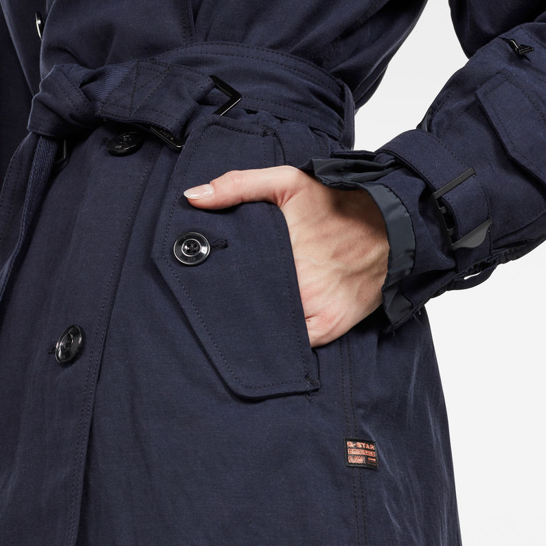 G-STAR® Duty Classic Trench Dark blue detail shot