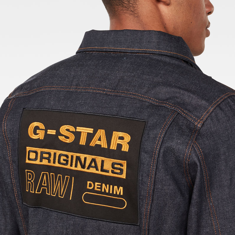 G-STAR® Originals 3301 Slim Jacket Dunkelblau detail shot