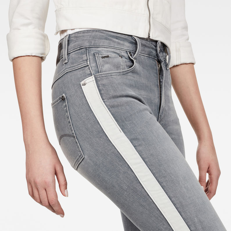 G-STAR® Biwes Stripe High Skinny Jeans Grijs