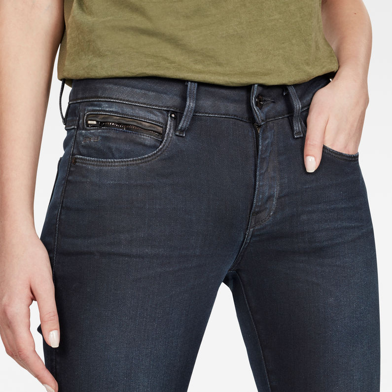 G-Star RAW® 3301 Studs Skinny Jeans Dunkelblau detail shot