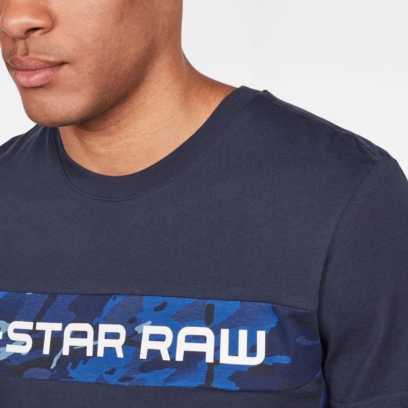 G-Star RAW® Graphic 7 T-shirt Dark blue detail shot