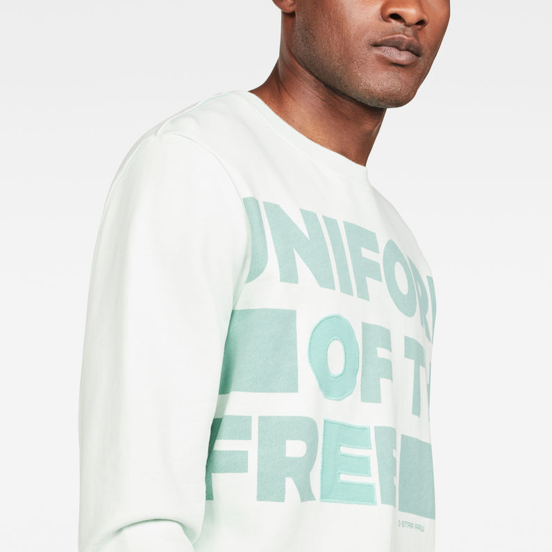 G-Star RAW® Graphic Core 3 Sweater Green detail shot