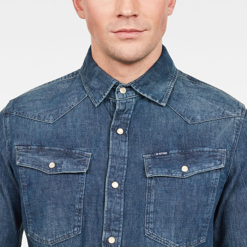G-STAR® 3301 Slim Shirt Medium blue detail shot