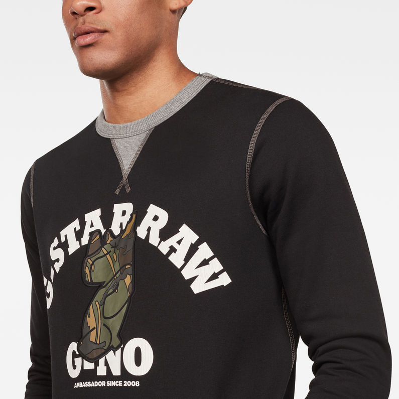 G-Star RAW® Graphic 15 G-No Core Sweat Schwarz detail shot