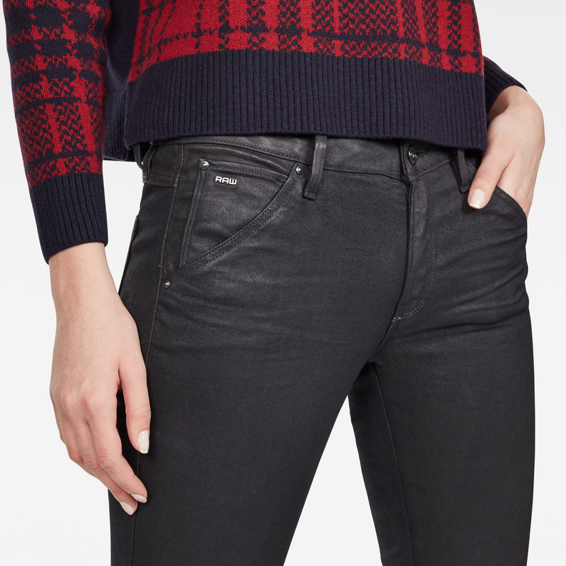 G-STAR® 5622 Knee Zip Mid Skinny Jeans Black