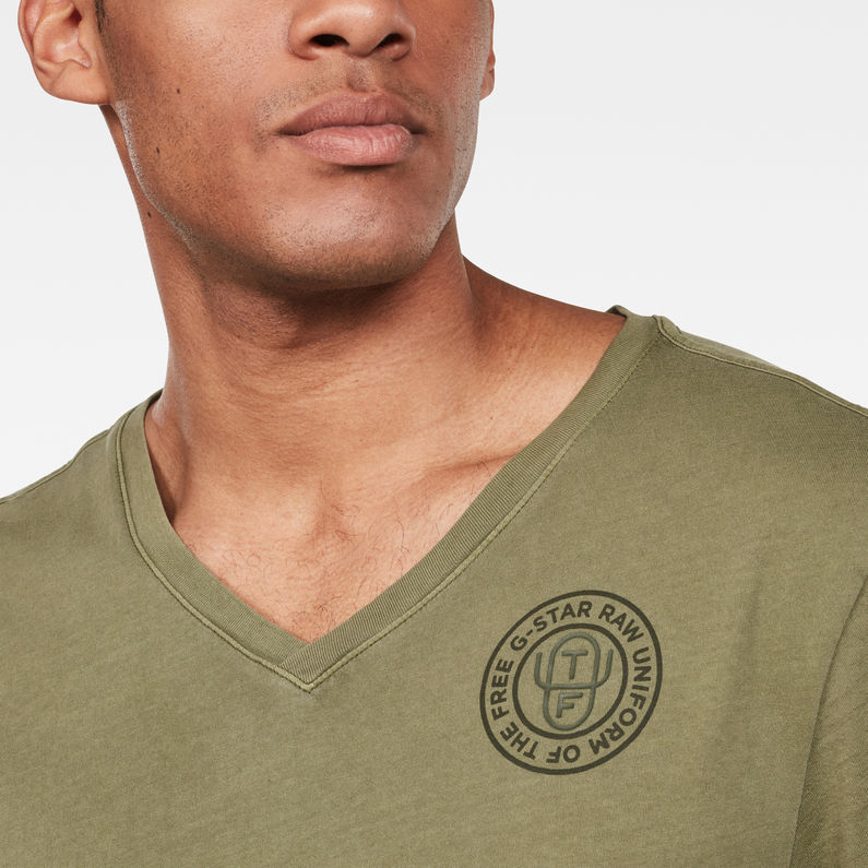 G-Star RAW® Graphic 18 Loose T-Shirt Grün detail shot