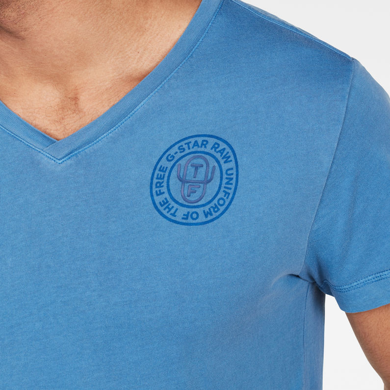 G-Star RAW® Graphic 18 Loose T-Shirt Mittelblau detail shot