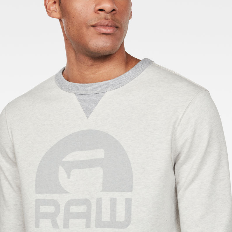 G-Star RAW® Graphic 2 Core Sweat White detail shot