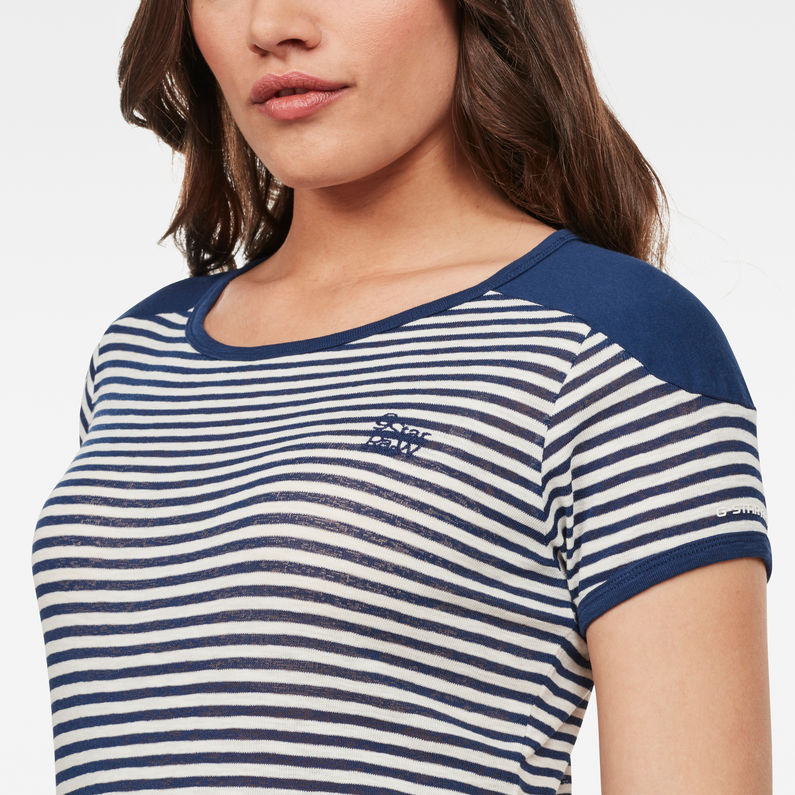 G-Star RAW® Ringer Slim T-Shirt Medium blue detail shot