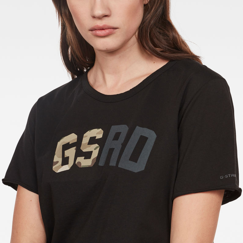G-Star RAW® Graphic 9 Cairn Loose T-Shirt Black detail shot