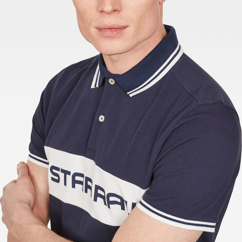 G-Star RAW® Color Block Slim Polo Multi color detail shot