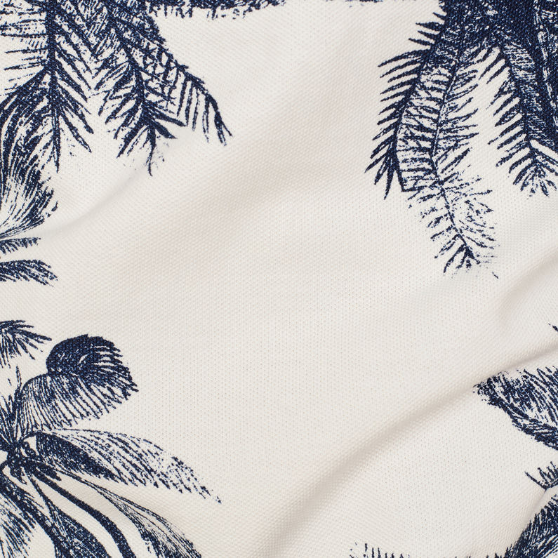 G-Star RAW® Flax Print Regular Polo Medium blue fabric shot