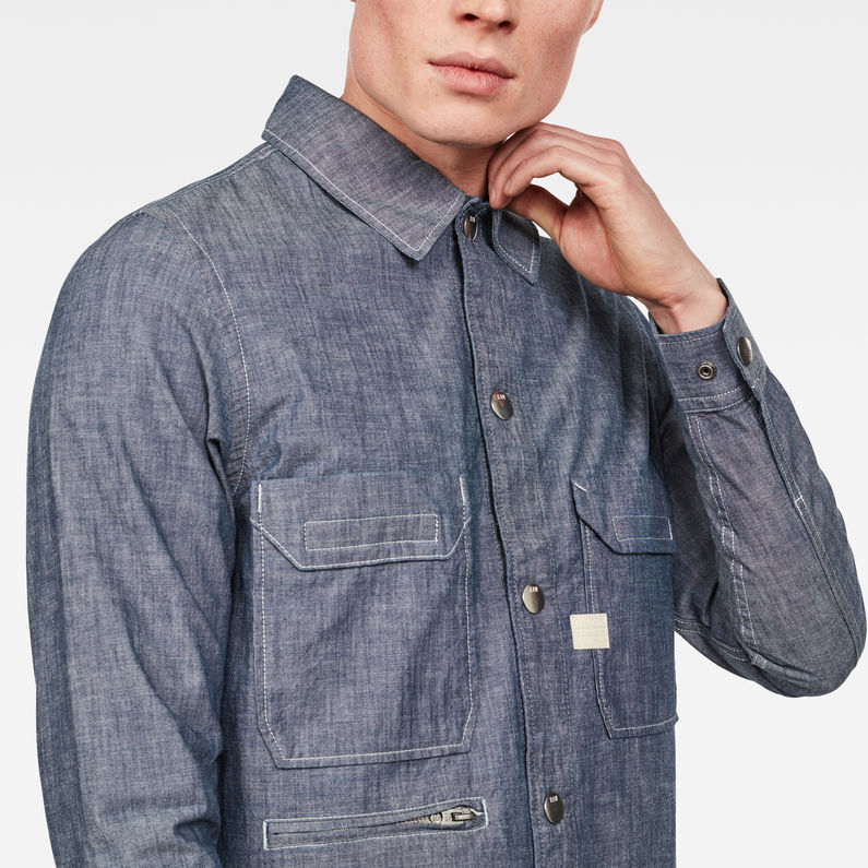 G-STAR® XPO Utility Straight Shirt Dark blue detail shot