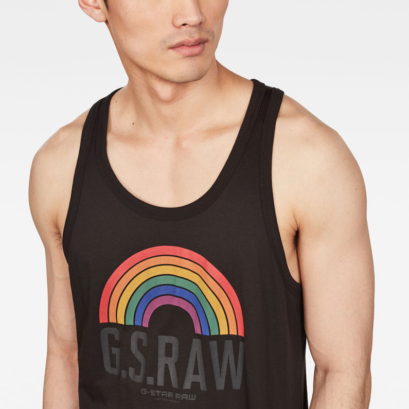 G-Star RAW® Graphic 3 Tanktop Black detail shot