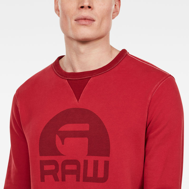 G-STAR® Graphic 2 Core Sweat Red detail shot