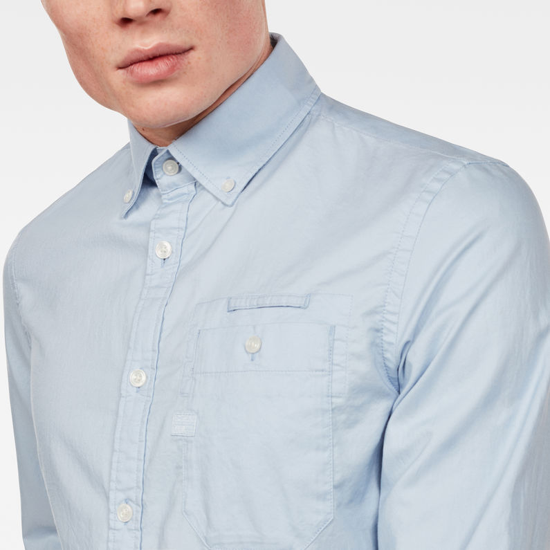 G-Star RAW® Bristum Button Down Slim Overhemd Lichtblauw