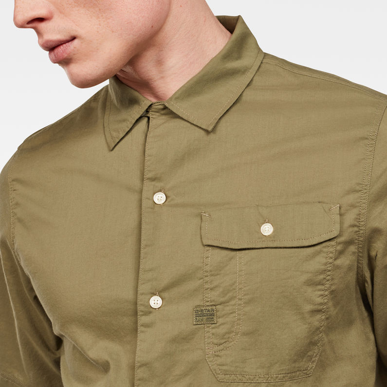G-Star RAW® XPO Straight Service Overhemd Groen detail shot