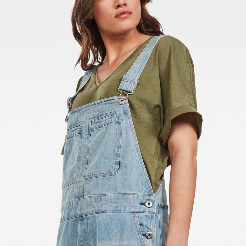 G-STAR® Faeroes Boyfriend Overall Light blue detail shot