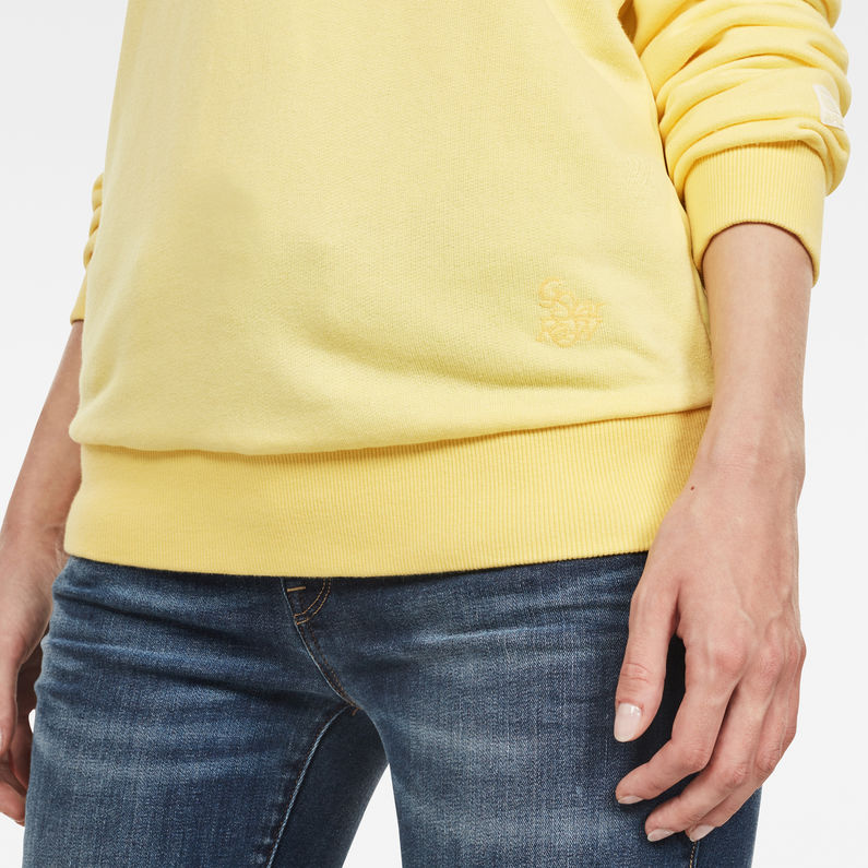G-Star RAW® Xzula Sweater Yellow detail shot