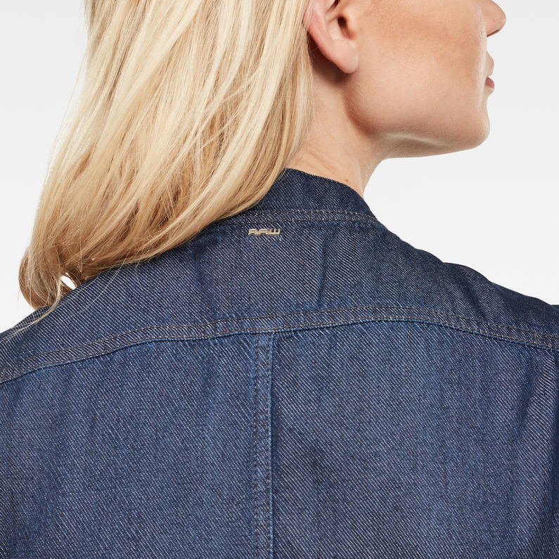 G-Star RAW® Robe Bristum Slim Flare Fringe Bleu foncé