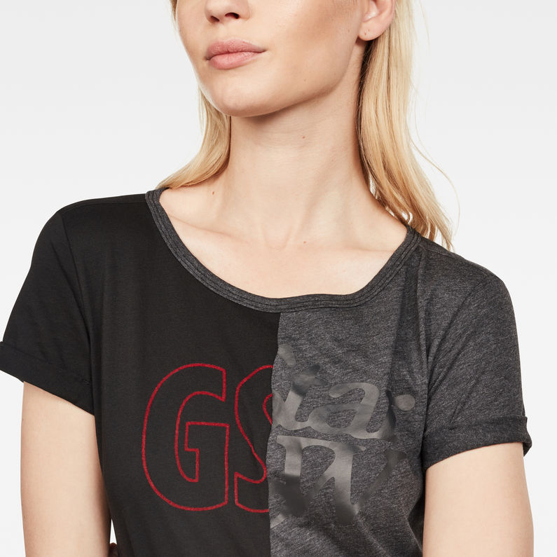 G-Star RAW® T-shirt Graphic 16 Mysid Slim Noir detail shot