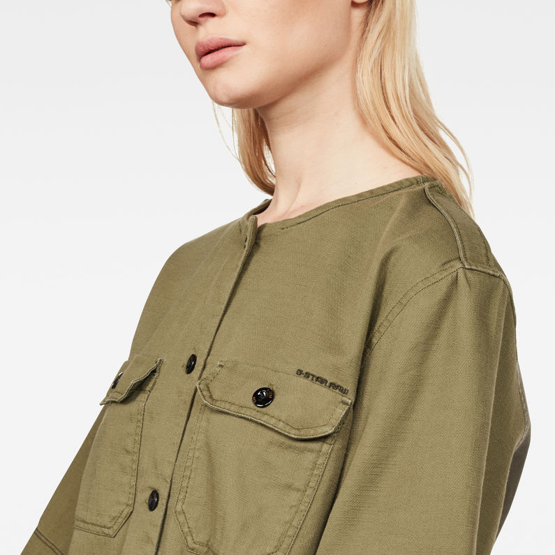 G-Star RAW® Beryl Shirt Dress Green detail shot