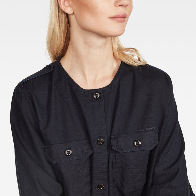 G-STAR® Beryl Shirt Dress Dark blue detail shot