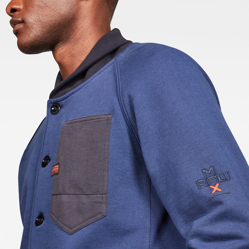 G-Star RAW® MAXRAW II Cardigan Sweat Dark blue detail shot