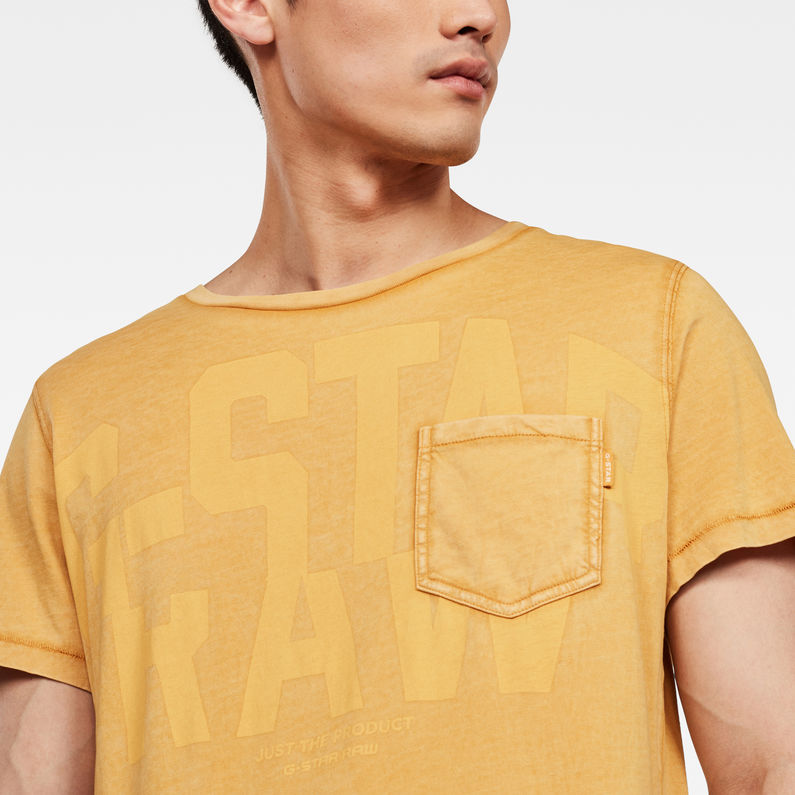 G-Star RAW® Graphic 15 T-Shirt Gelb detail shot